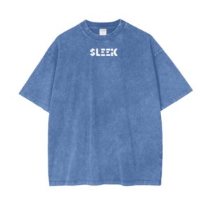 Sleek Sky Blue Acid Wash Oversize T-Shirt