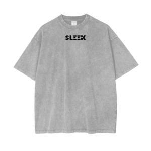 Sleek Light Grey Acid Wash Oversize T-Shirt